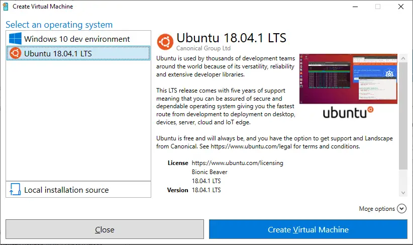  Optimised Ubuntu Available In Microsoft Hyper-V Gallery