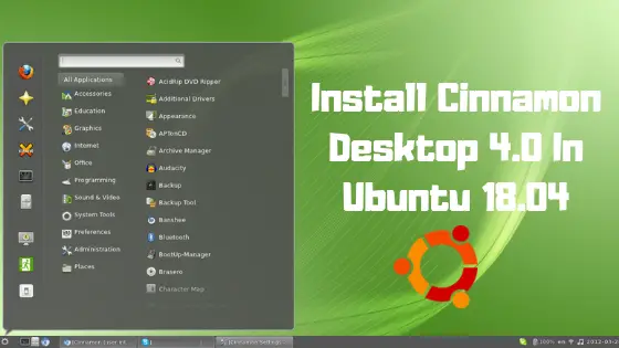 Install Cinnamon Desktop 4.0 In Ubuntu 18.04
