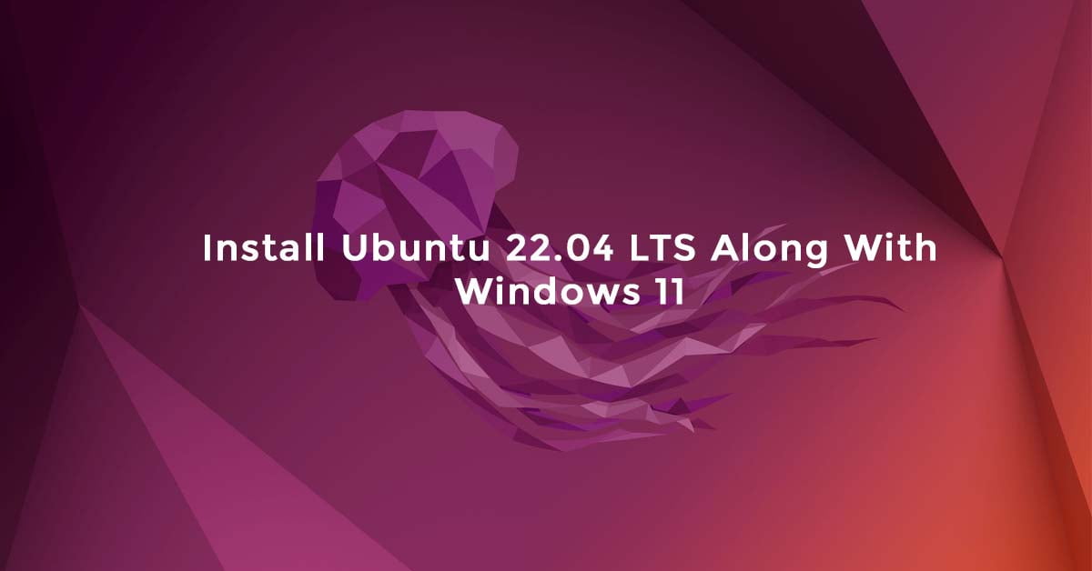 How To Install Ubuntu 22.04 LTS Along With Windows 11