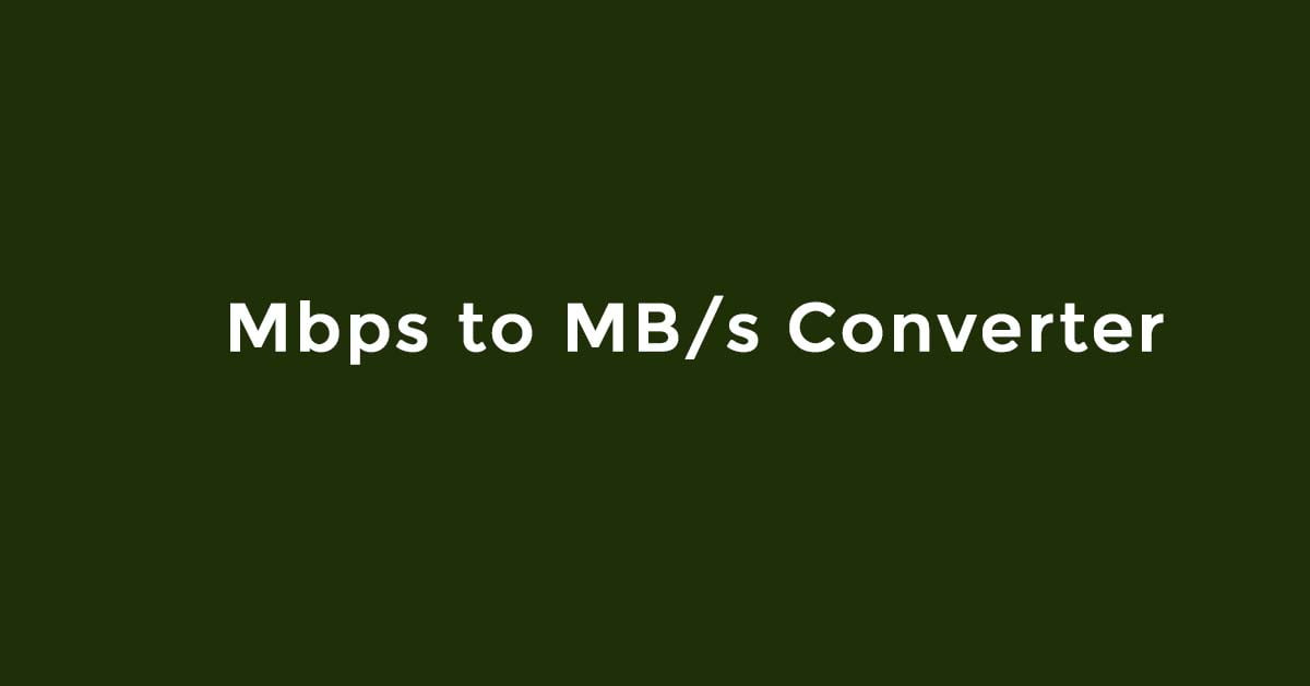  Mbps To MB s Converter Technology News Information Jobs