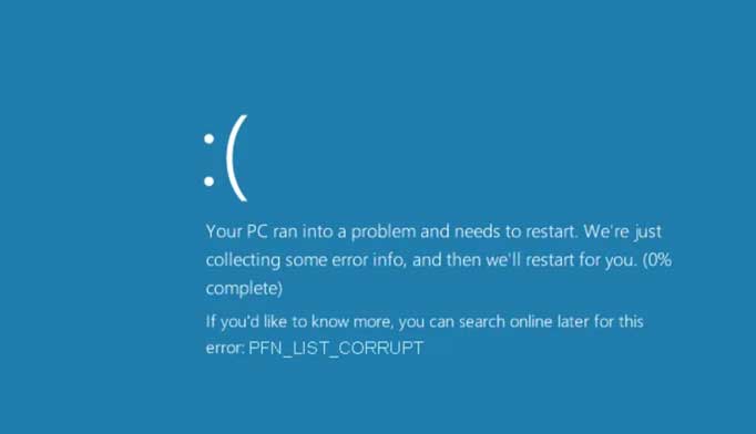 Fix pfn_list_corrupt In Windows 11 (BSOD)