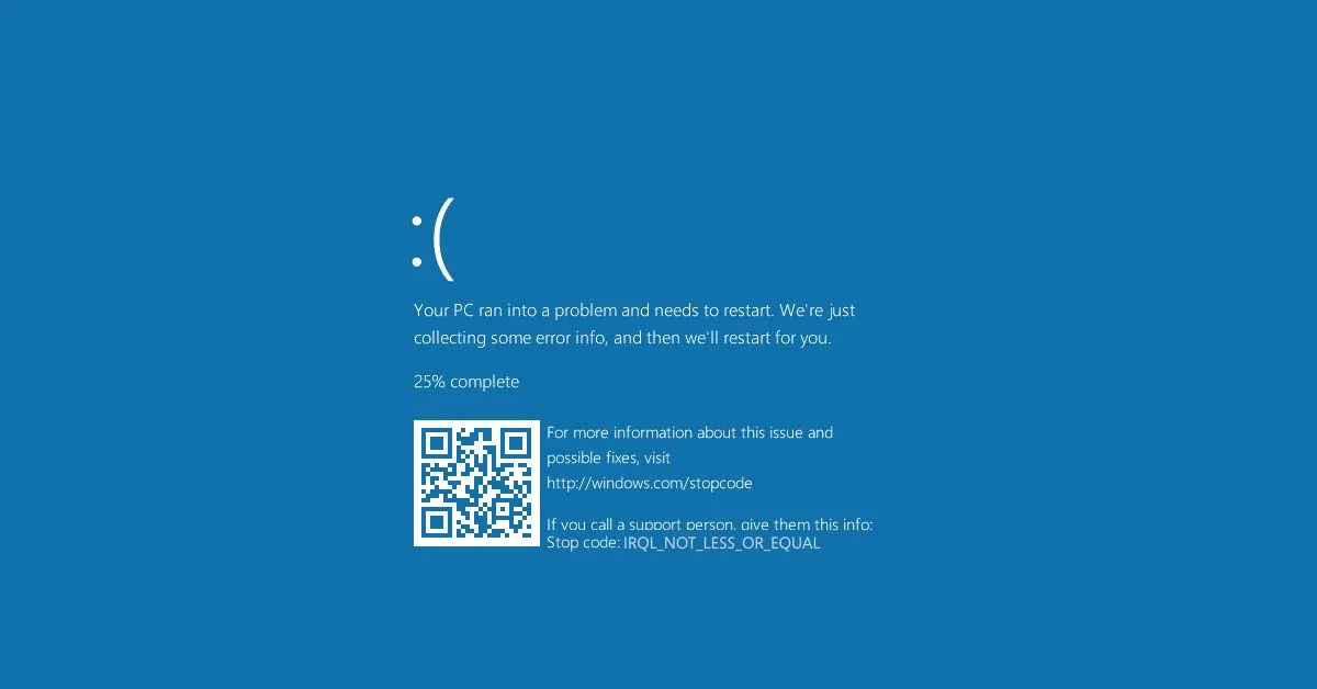 Fix driver irql_less_or_not_equal